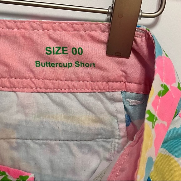 Lilly Pulitzer Spring Fling Buttercup Pastel Floral Scalloped Shorts Size 00 28W - Picture 11 of 14